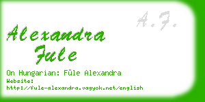 alexandra fule business card