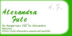 alexandra fule business card